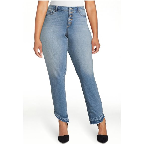 NWT Sofia Jeans by Sofia Vergara Super High Rise Slim Straight Jeans - Picture 1 of 3